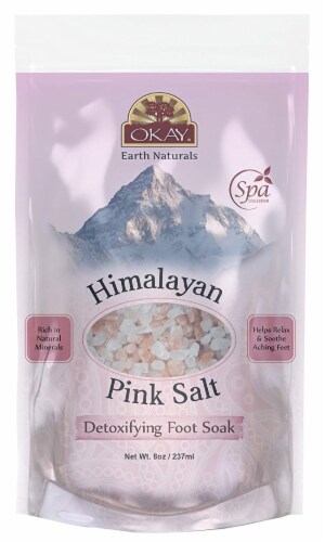 OKAY Earth Naturals Himalayan Pink Salt Foot Soak Perspective: front