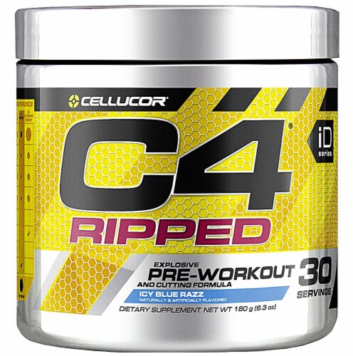 Cellucor  C4® Ripped Pre-Workout   Icy Blue Razz Perspective: front