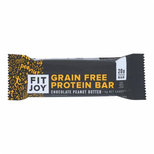 FitJoy Chocolate Peanut Butter Protein Bar Perspective: front