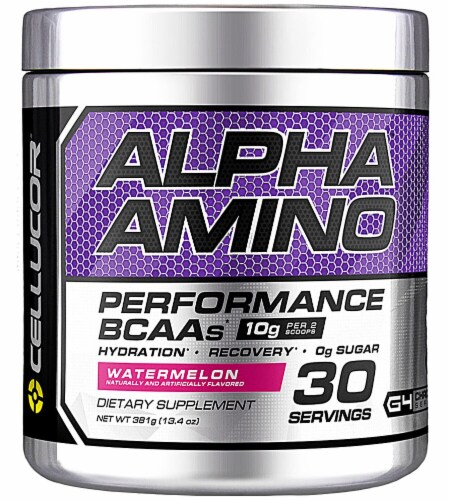 Cellucor  Alpha Amino Performance BCAAs   Watermelon Perspective: front