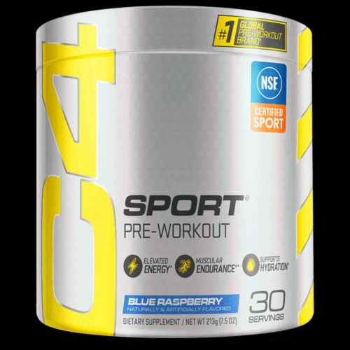 Cellucor® C4 Sport Blue Raspberry Pre-Workout Powder Supplement Perspective: front