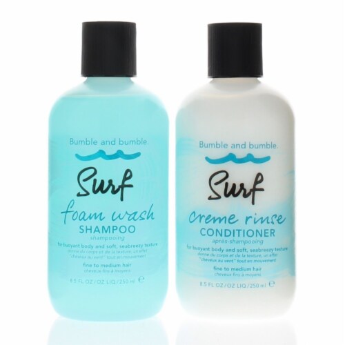 Bumble and Bumble Bb. Surf Foam Wash Shampoo and Creme Rinse Conditioner 8.5oz/250ml Combo Perspective: front