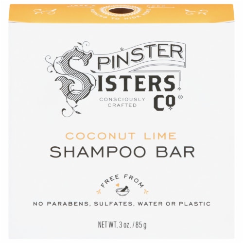 Spinster Sisters Co. Coconut Lime Shampoo Bar Perspective: front