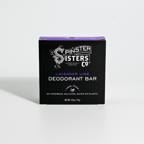 Spinster Sisters Co. Lavender Lime Deodorant Bar Perspective: front