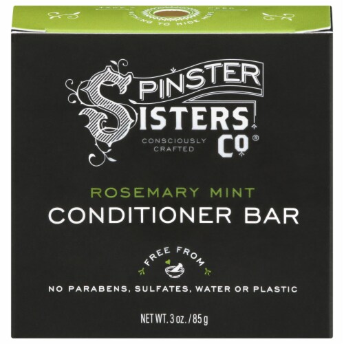 Spinster Sisters Co. Rosemary Mint Conditioner Bar Perspective: front