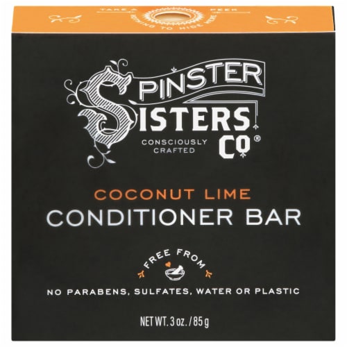 Spinster Sisters Co. Coconut Lime Conditioner Bar Perspective: front
