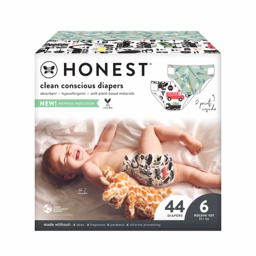 The Honest Company Overnight Baby Diapers, Sleepy Sheep, Size 5, 44 ct 