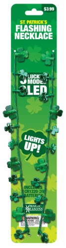 Magic Seasons St. Patrick's Day Flashing Necklace Perspective: front