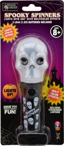 Magic Seasons Spooky Spinners Skull - Black/White Perspective: front