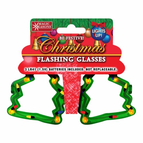 flashing christmas glasses