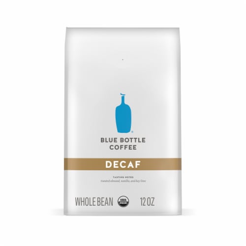 Blue Bottle Decaf Medium-Dark Roast Whole Bean Coffee Perspective: front