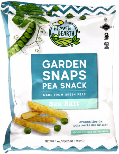 Heaven & Earth Sea Salt Garden Snap Pea Snacks Perspective: front