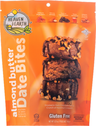 Heaven & Earth Almond Butter Date Bites Perspective: front