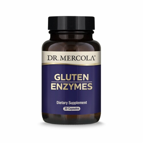 Mercola Gluten Enzymes Supplement Capsules Perspective: front