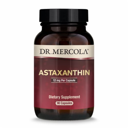 Mercola Organic Astaxanthin Supplement Capsules 12mg Perspective: front