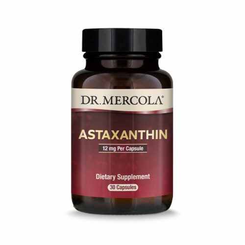 Mercola Organic Astaxanthin 12 mg Capsules Perspective: front