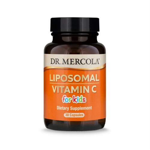 Mercola Liposomal Vitamin C for Kids Supplement Capsules Perspective: front