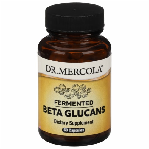 Mercola Fermented Beta Glucans Supplement Capsules Perspective: front