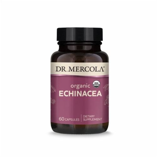 Dr. Mercola® Organic Echinacea Dietary Supplement Perspective: front