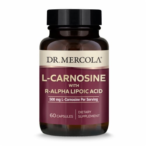 Mercola L-Carnosine with R-Alpha Lipoic Acid Caplets Perspective: front