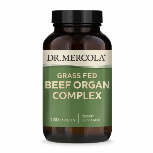 Dr. Mercola® Grass Fed Beef Organ Complex Dietary Supplement Perspective: front