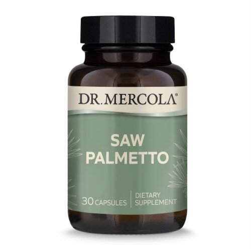 Dr. Mercola® Saw Palmetto Dietary Supplements Perspective: front