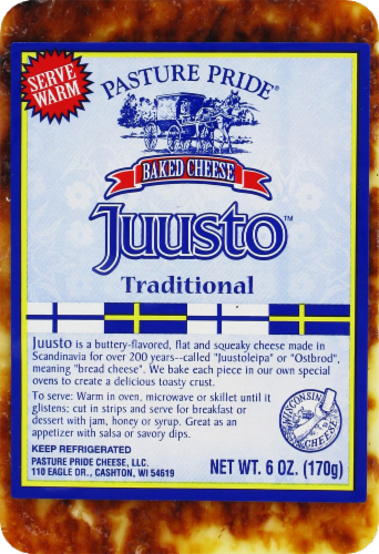 Pasture Pride Juusto Traditional Cheese Perspective: front