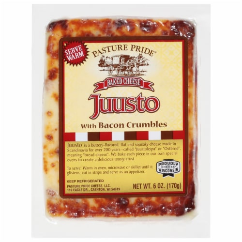 Pasture Pride® Juusto Cheese With Bacon Crumbles Perspective: front