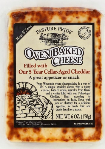 Pasture Pride® Oven Baked® Cheddar Cheese Perspective: front