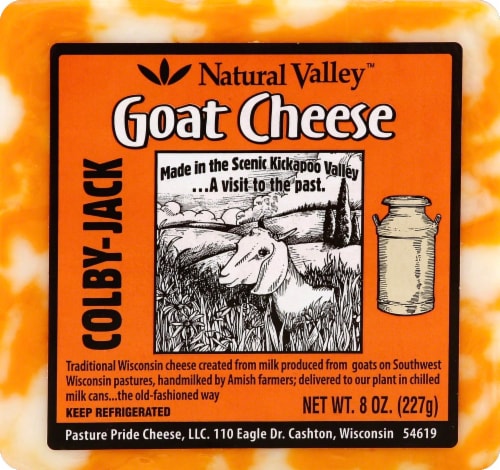 Pasture Pride Natural Valley™ Colby Jack Goat Cheese Perspective: front