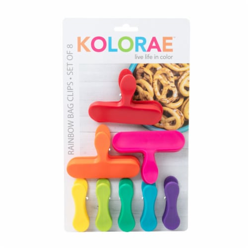 Kolorae™ Rainbow Bag Clips Variety Pack Perspective: front