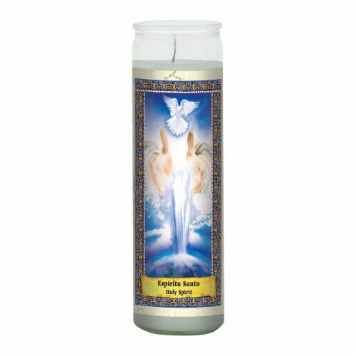 Eternalux Holy Spirit Glass Jar Candle - White Perspective: front