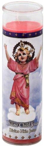 St. Jude Candle Company Jesus I Confide in You Glass Jar Candle - White Perspective: front