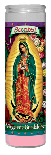 St. Jude Candle Company Virgin de Guadalupe Scented Candle Perspective: front