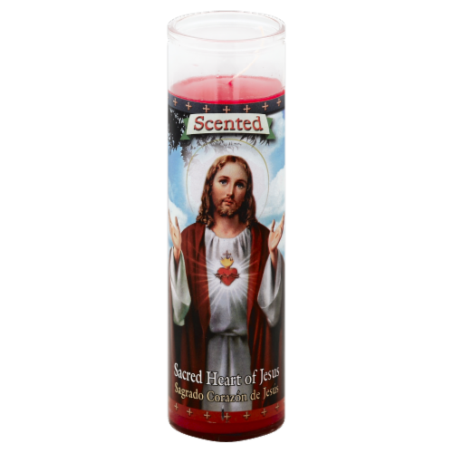 St. Jude Candle Company Sacred Heart Candle Perspective: front