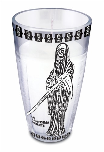 St. Jude Candle Company Holy Death Drinking Glass Candle Perspective: front