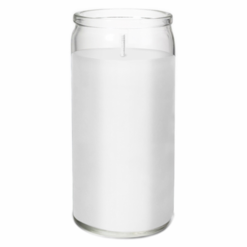St Jude Candle Company Clear Glass Jumbo Candle - White Perspective: front