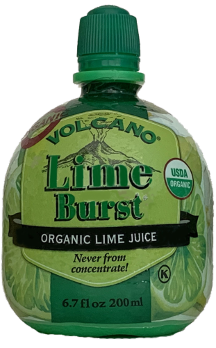 Volcano Lime Burst Organic Lime Juice Perspective: front