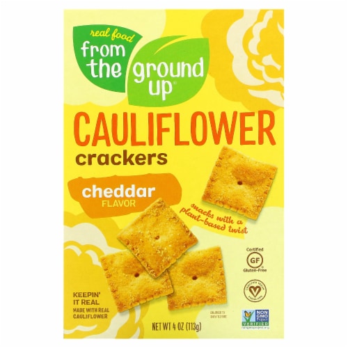From The Ground Up™ Cheddar Cauliflower Crackers Perspective: front