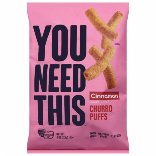 From The Ground Up® You Need This Cinnamon Churro Puffs Chips Perspective: front