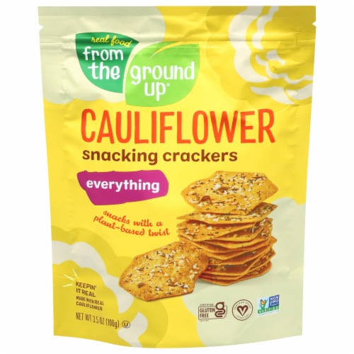 From The Ground Up® Cauliflower Everything Snacking Crackers Perspective: front
