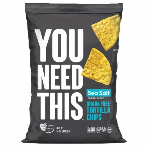 From The Ground Up You Need This Sea Salt Grain Free Tortilla Chips Perspective: front