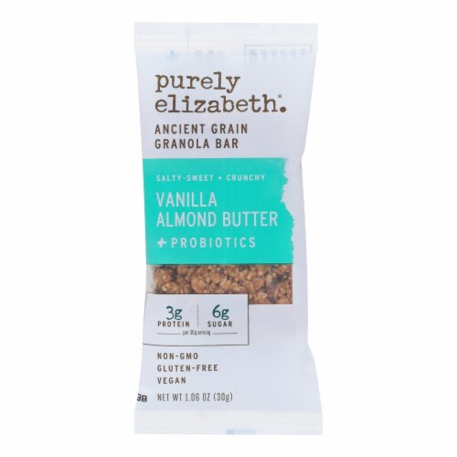 Purely Elizabeth - Bar Vanilla Almond Btr+probi - Case of 70 - 1.06 OZ Perspective: front