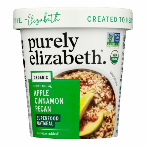 Purely Elizabeth - Oatmeal Apple Cinnamon Pecan 2 oz (Pack of 12) Perspective: front