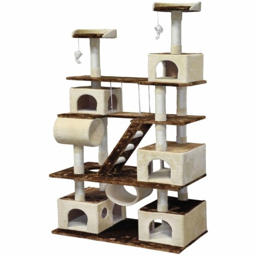 Go Pet Club F217 87 in. Cat Tree Climber House with Swing Sisal