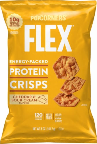PopCorners® Flex® Cheddar & Sour Cream Flavored Protein Crisps Perspective: front