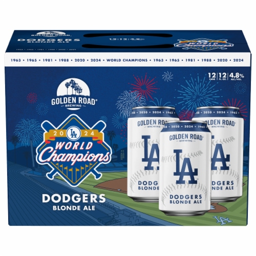 Golden Road Brewing® LA Dodgers™ Blonde Ale Pack Perspective: front