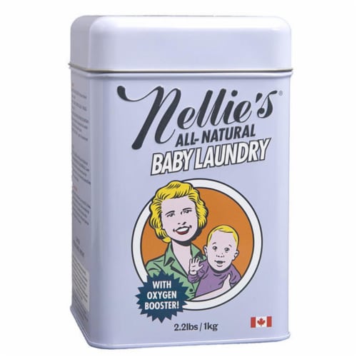 Nellies All-Natural Baby Laundry Tin Perspective: front
