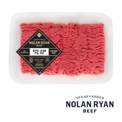 Nolan Ryan USDA Choice Angus Fresh Ground Beef Loaf 93/7 Perspective: front