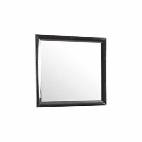 Glory Furniture Marilla Mirror in Black Perspective: front